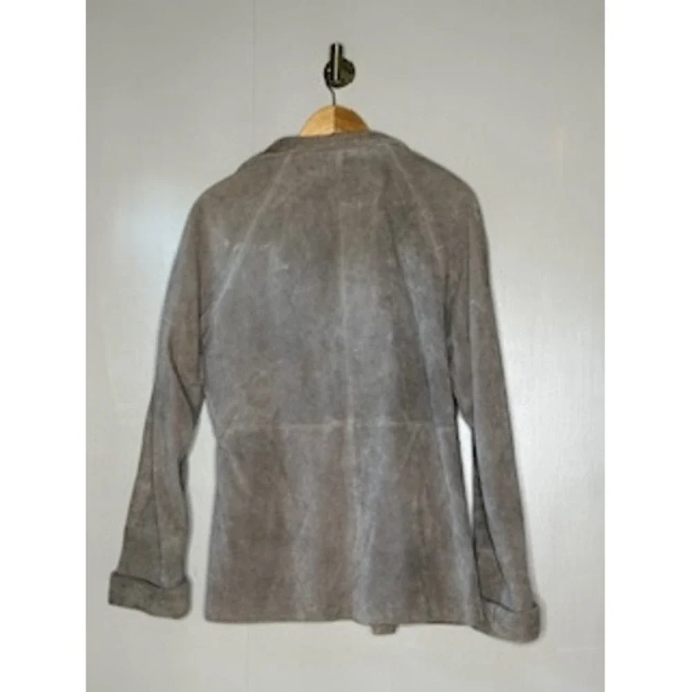 Vintage Blair Genuine Suede Leather Jacket Womens 18 Neutral Coat